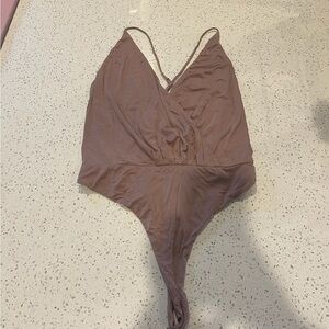 Privacy Please Taupe Bodysuit